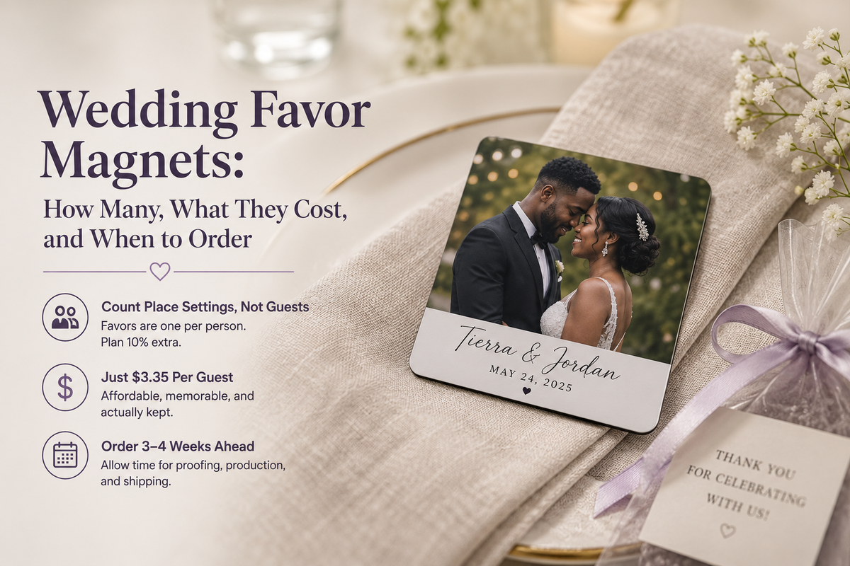 Wedding Favor Magnets: How Many, What They Cost, and When to Order