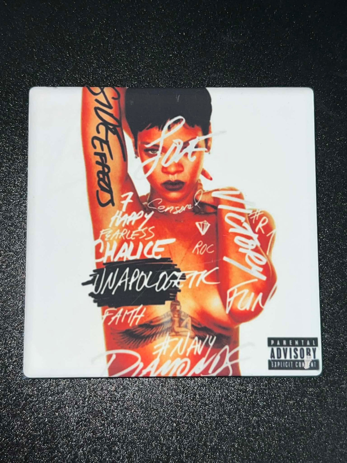 Rihanna Unapologetic Vinyl Cover Coaster