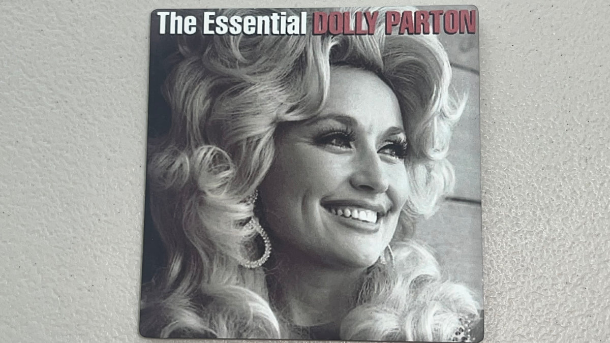 Dolly Parton The Essential Vinyl Cover Coaster