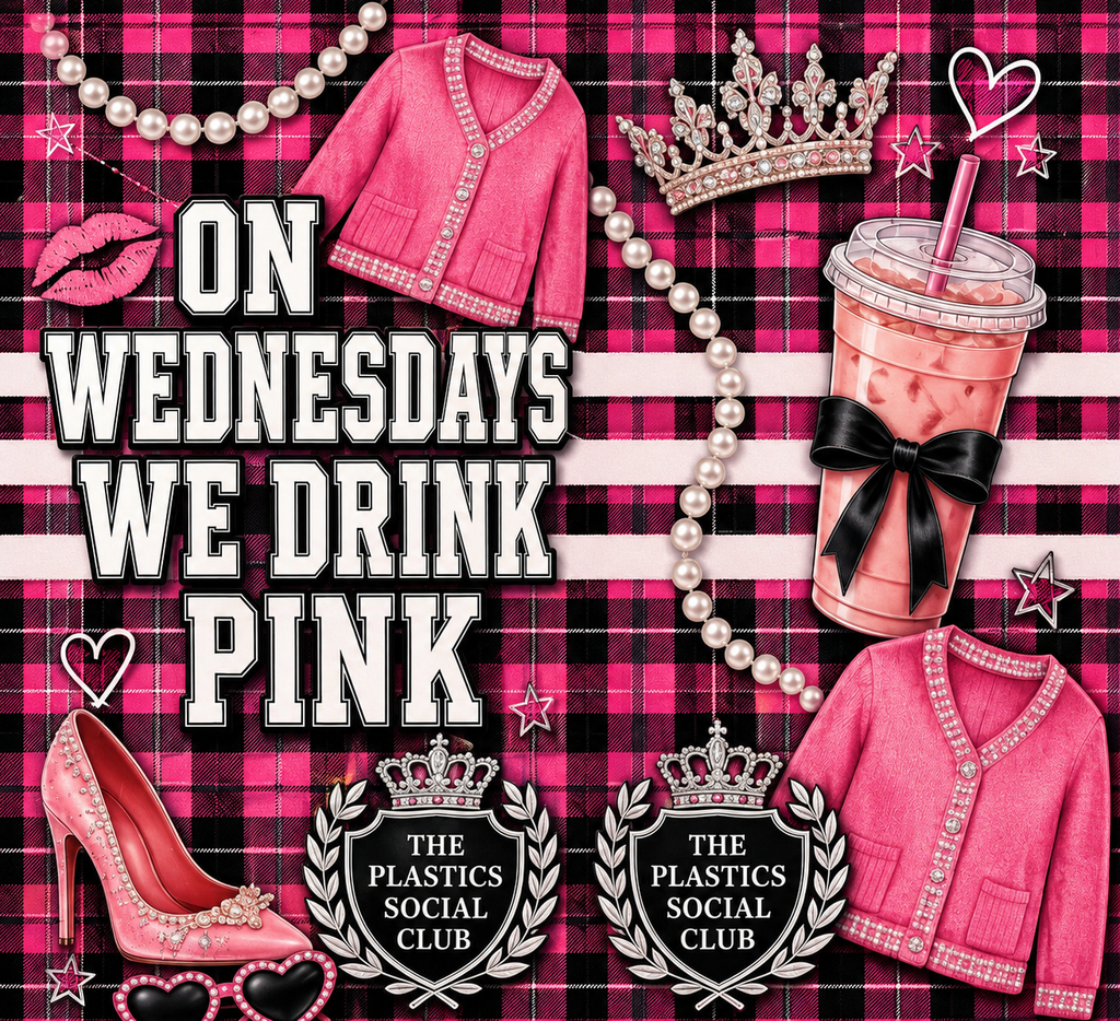 Mean Girls On Wednesdays We Drink Pink 20oz Skinny Tumbler