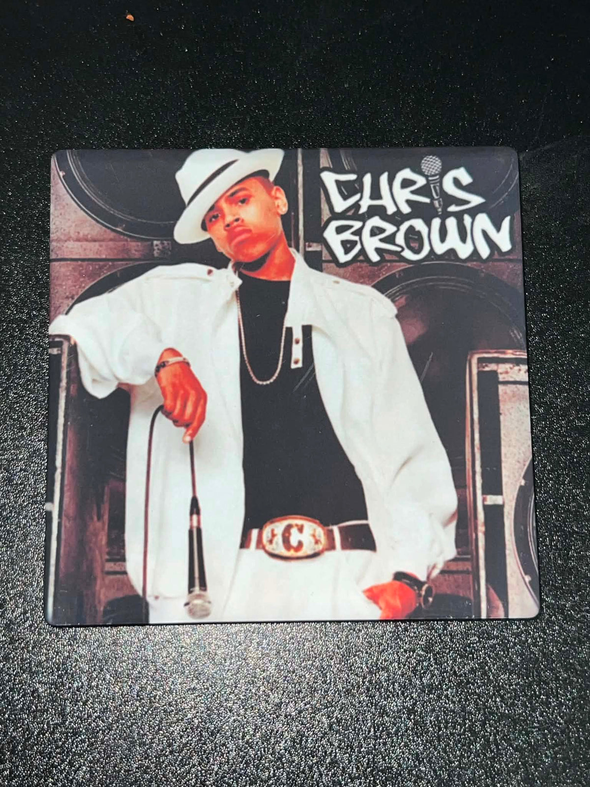 Chris Brown Self Titled Vinyl Cover Coaster