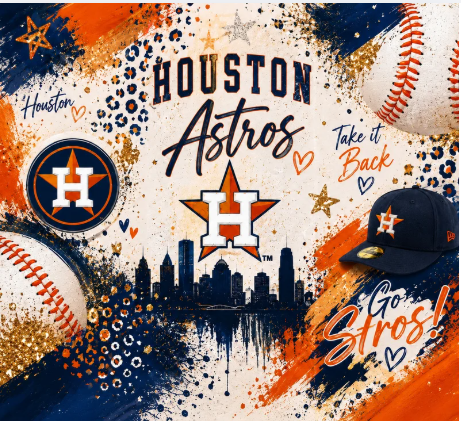 Astros Girly 20oz Skinny Tumbler