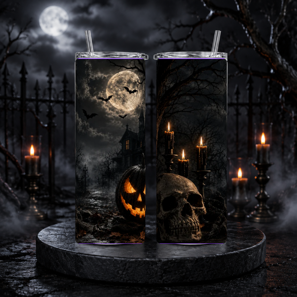 Moonlit Graveyard 20oz Skinny Tumbler