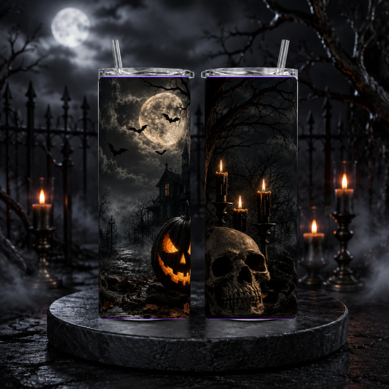 Moonlit Graveyard 20oz Skinny Tumbler