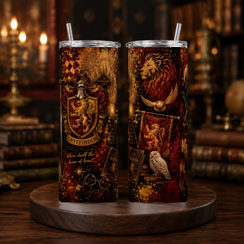 Harry Potter Gryffindor House 20oz Skinny Tumbler