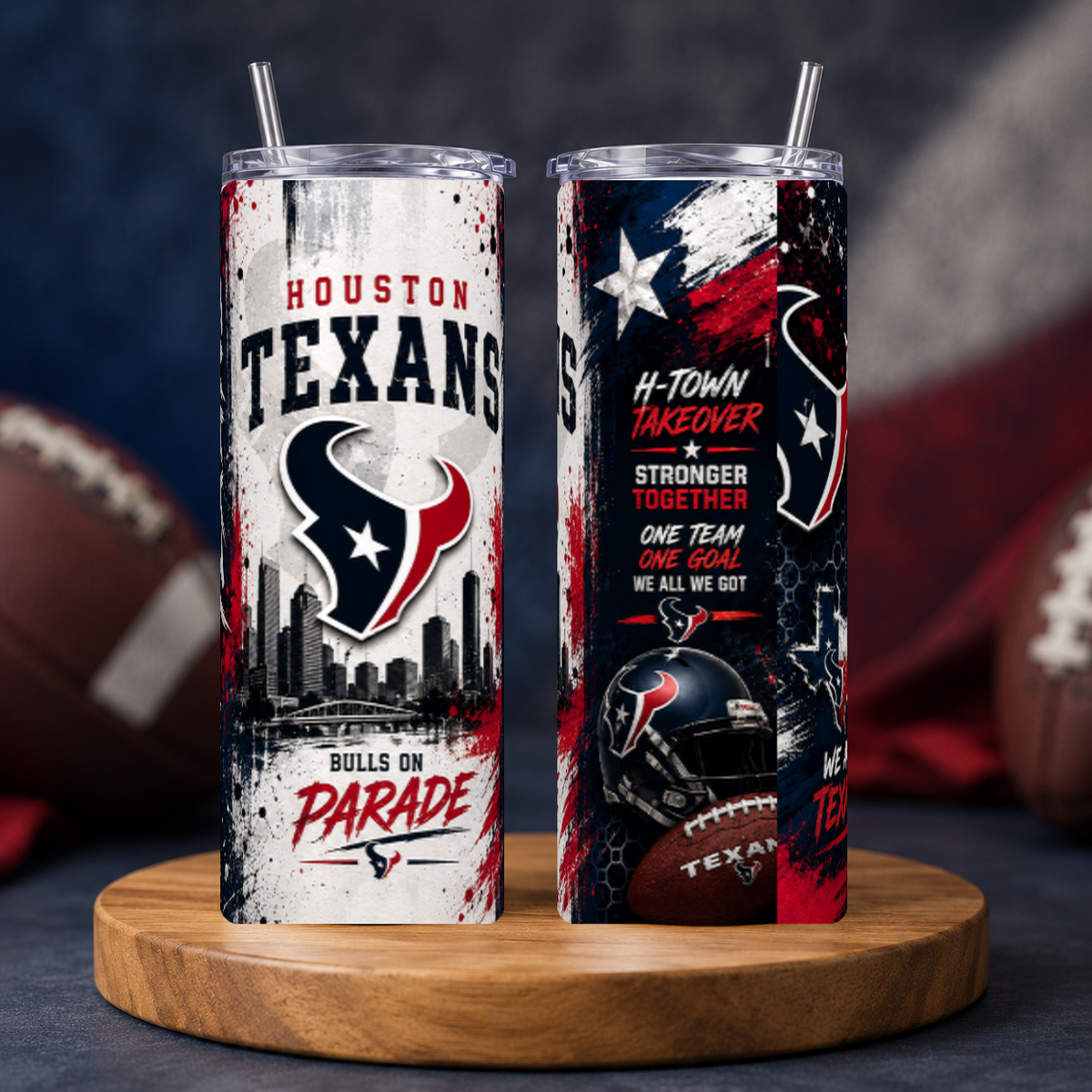 Texans 20oz Skinny Tumbler