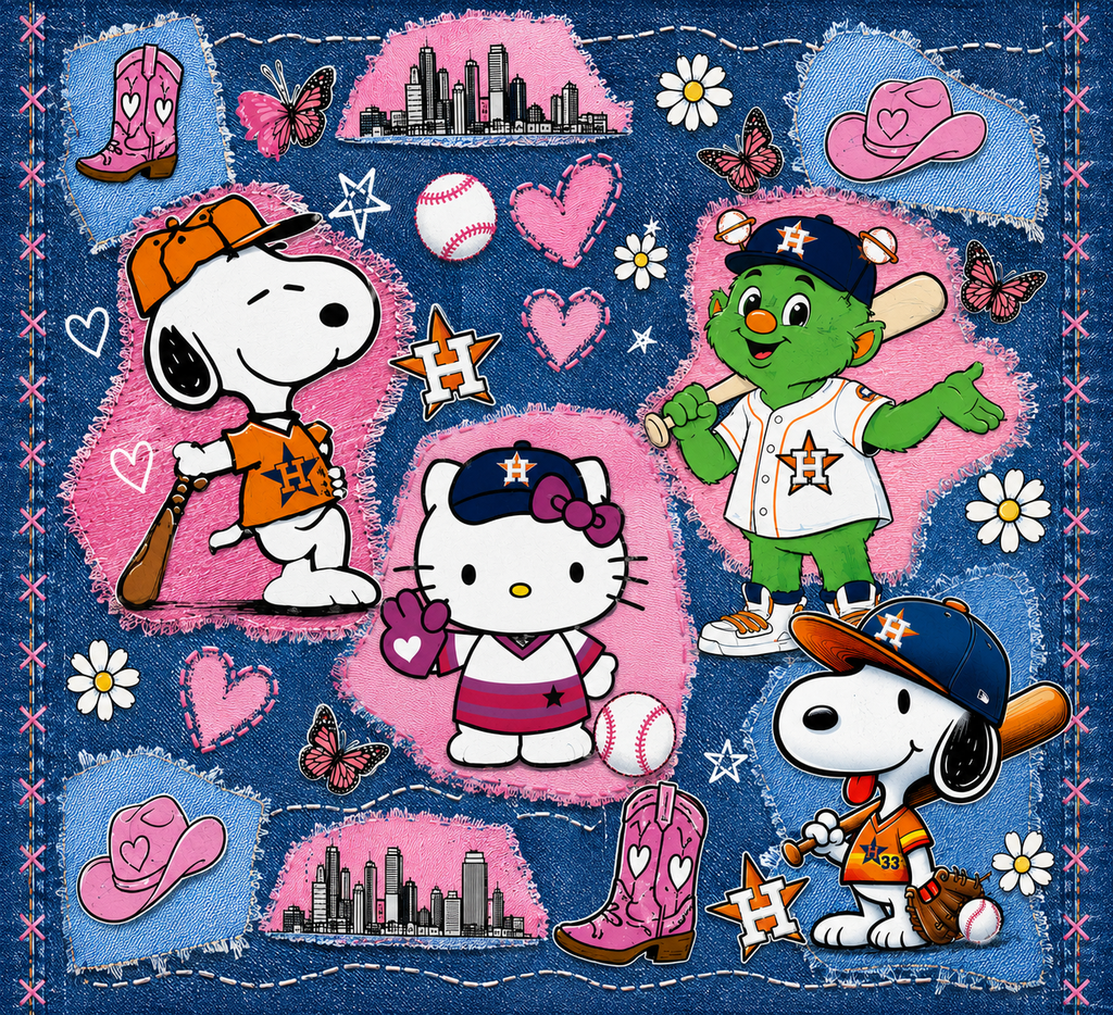 Snoopy & Hello Kitty Astros 20oz Skinny Tumbler
