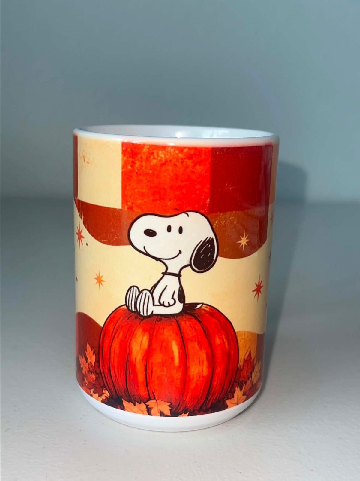 Snoopy Retro Checkered Mug