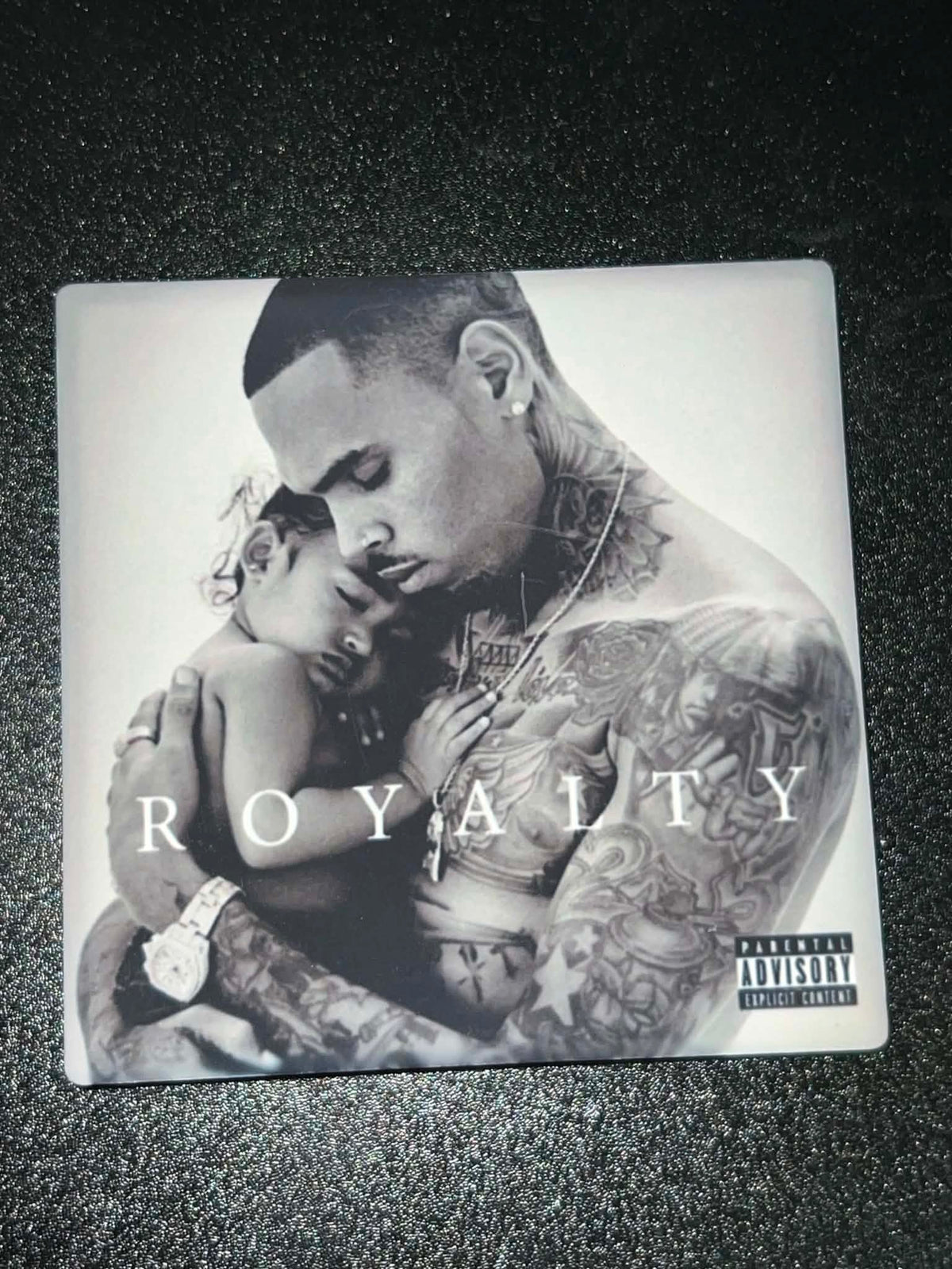 Chris Brown Royalty Vinyl Cover Coaster