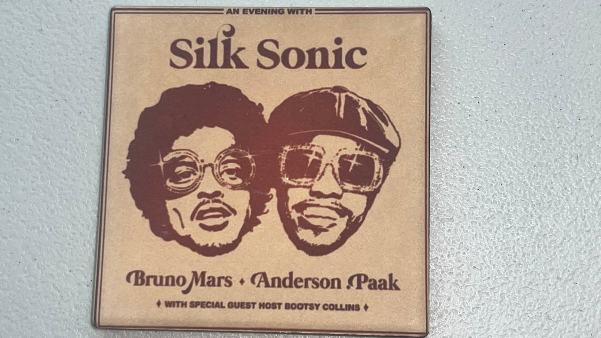 Silk Sonic An Evening with Silk Sonic Vinyl Cover Coaster