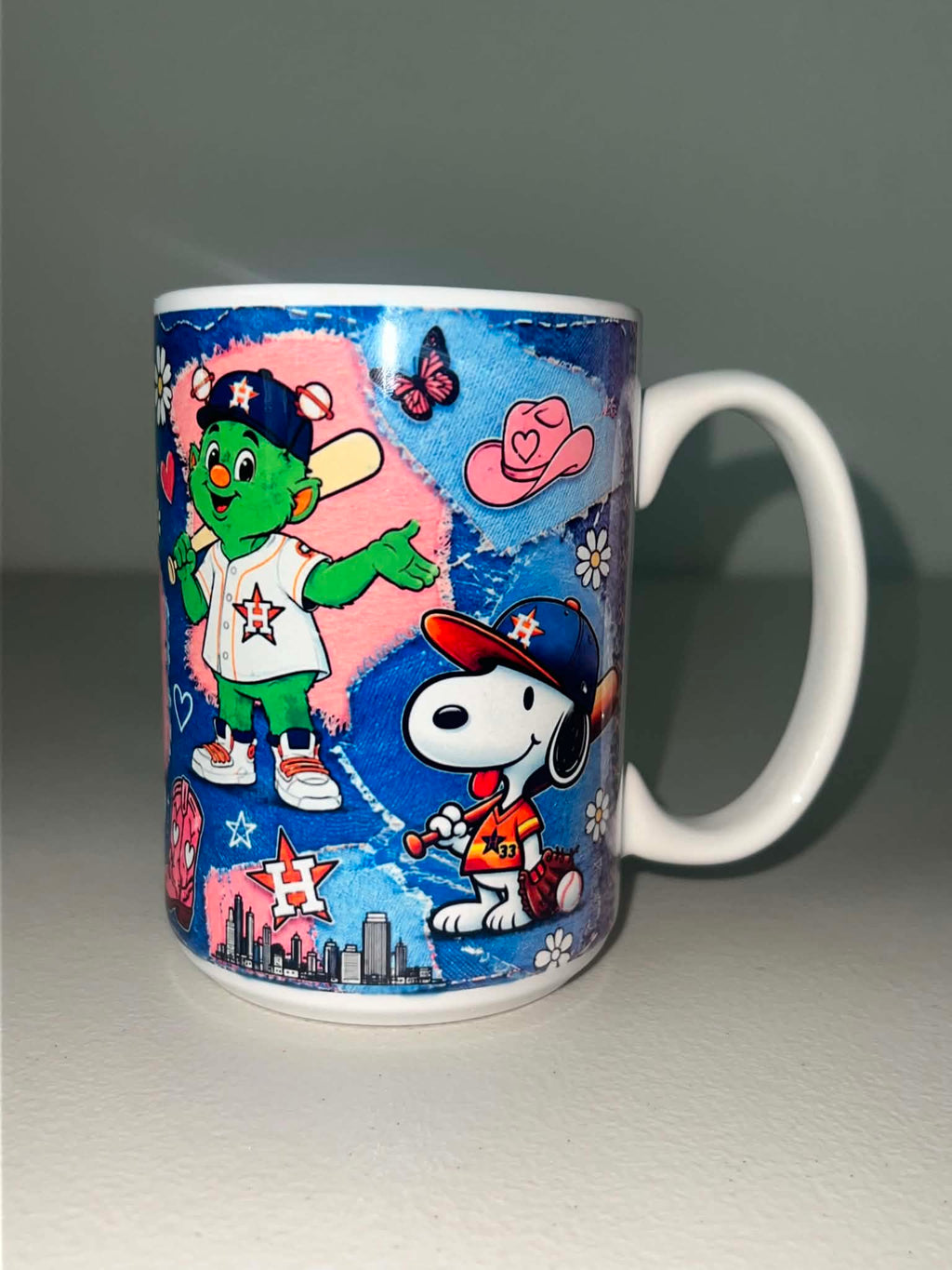 Astros Denim Patchwork Mug