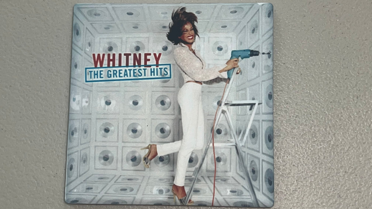 Whitney Houston The Greatest Hits Vinyl Cover Coaster