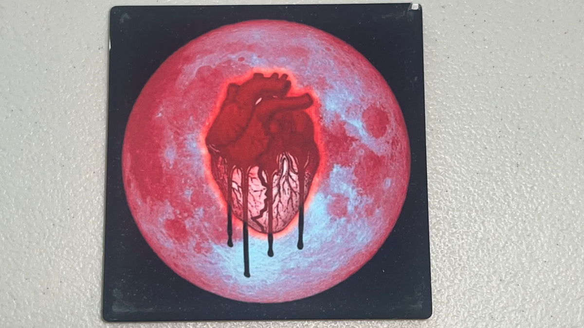 Chris Brown Heartbreak on a Full Moon Vinyl Cover Coaster