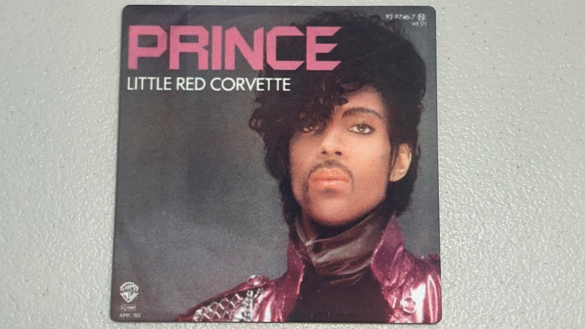 Prince Little Red Corvette Vinyl Cover Coaster