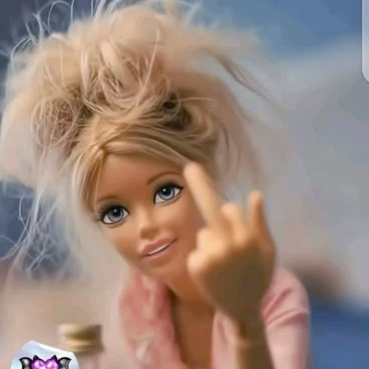 Middle Finger Barbie Magnet