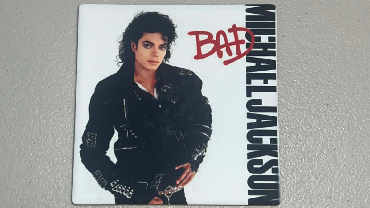 Michael Jackson Bad Vinyl Cover Coaster