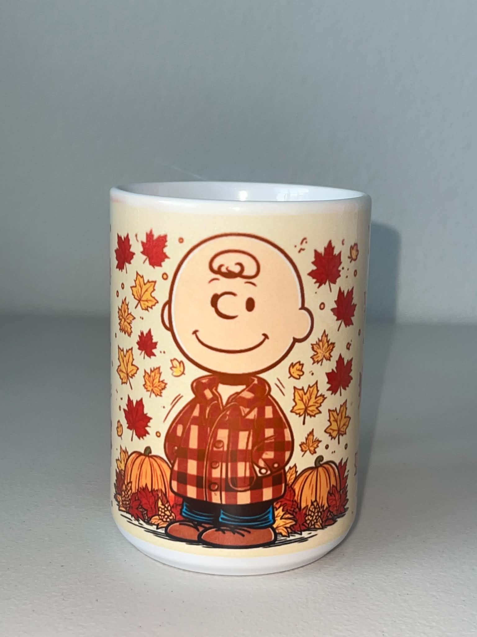 Charlie Brown Fall Plaid Mug