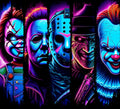 Horror Icons Neon 20oz Skinny Tumbler