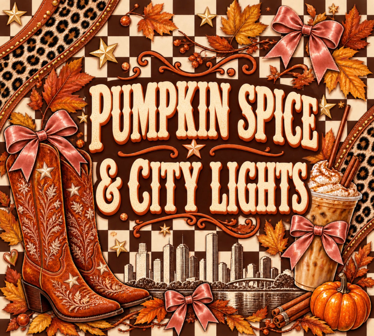 Pumpkin Spice & City Lights 20oz Skinny Tumbler