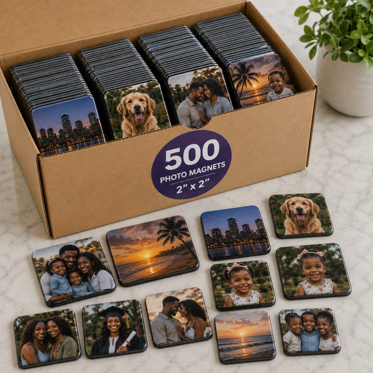 Bulk Photo Magnets — 500 Pack