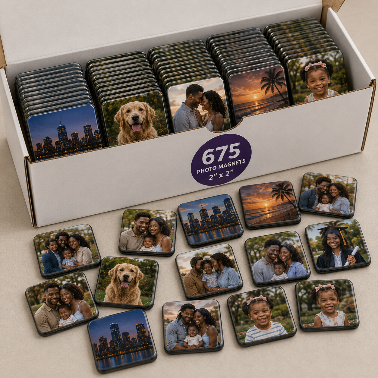 Bulk Photo Magnets — 675 Pack