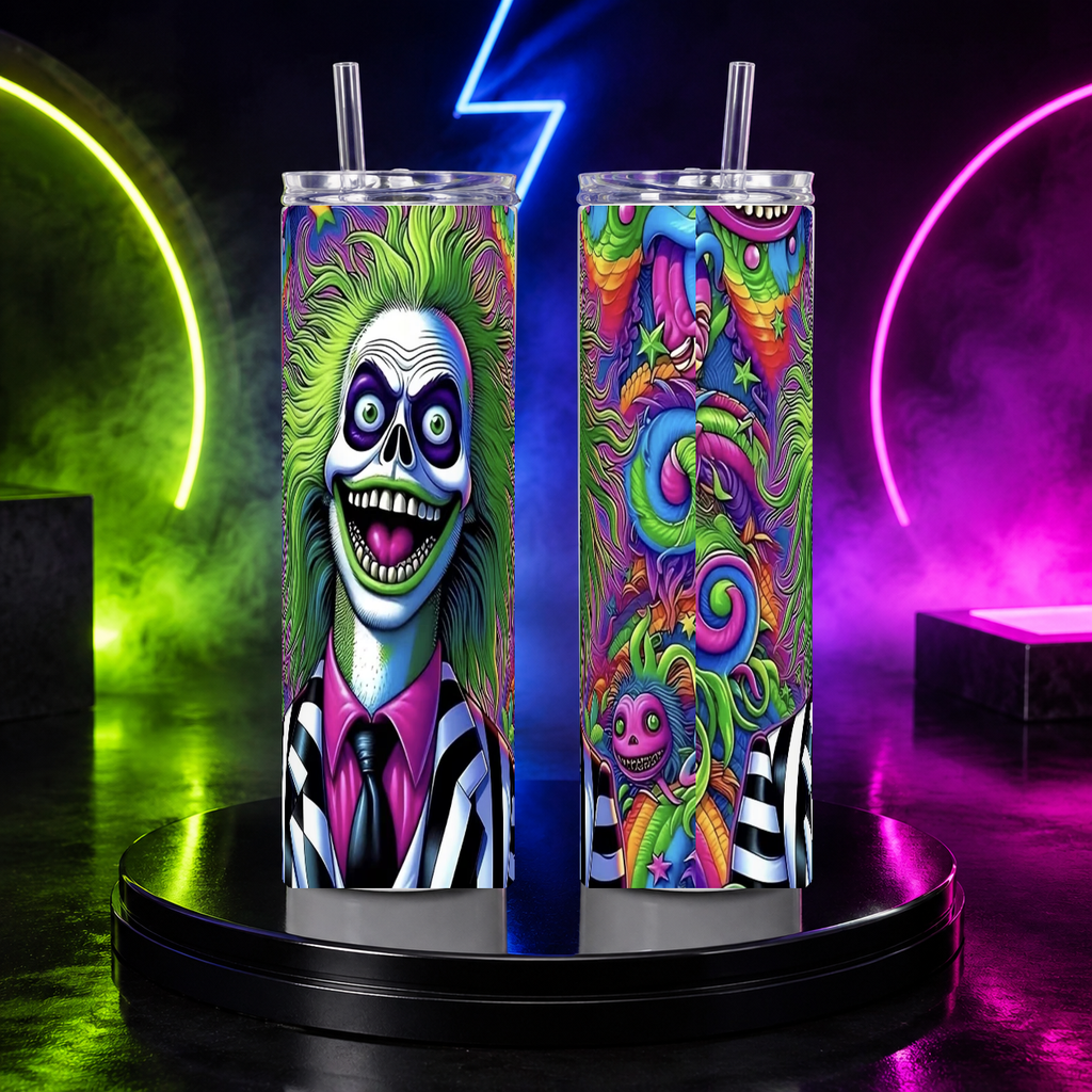 Beetlejuice Neon 20oz Skinny Tumbler