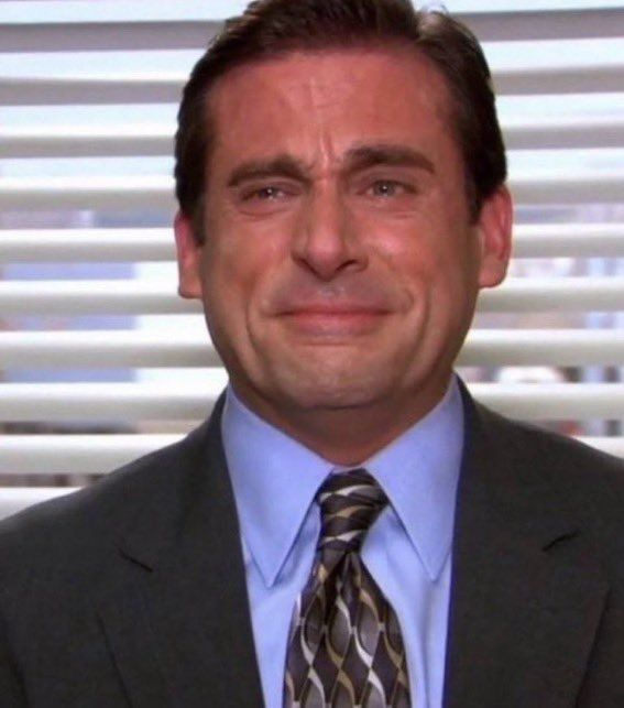 Michael Scott crying smile magnet