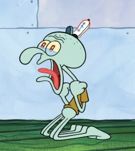 Squidward screaming magnet
