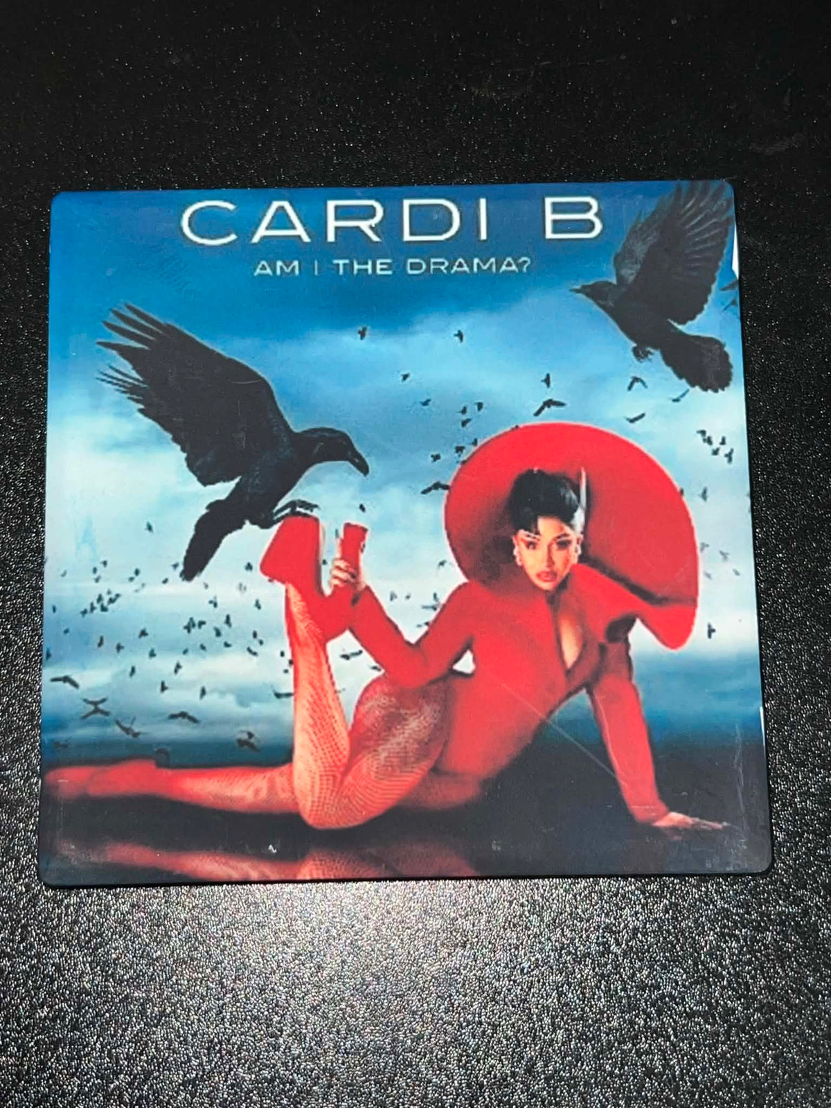 Cardi B Am I the Drama Vinyl Cover Coaster