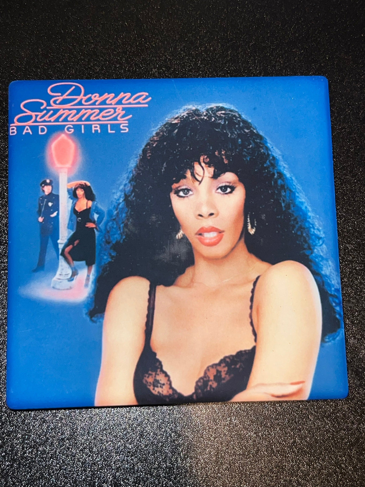 Donna Summer Bad Girls Vinyl Cover Coaster