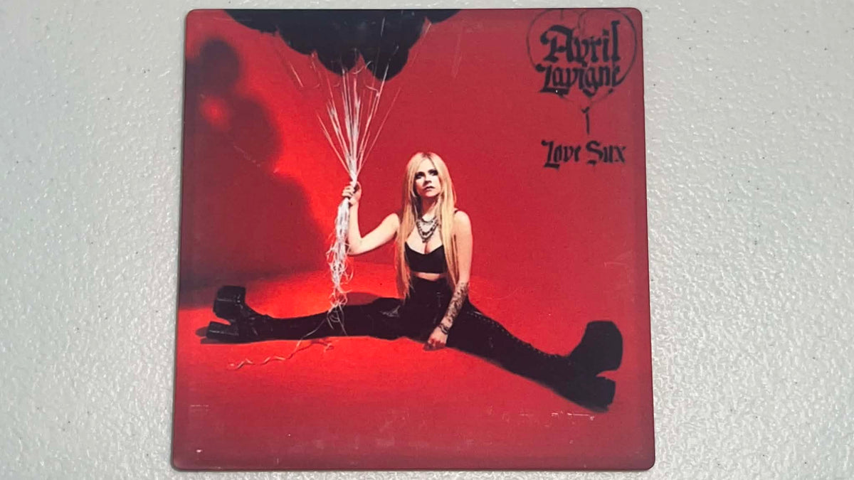 Avril Lavigne Love Sux Vinyl Cover Coaster