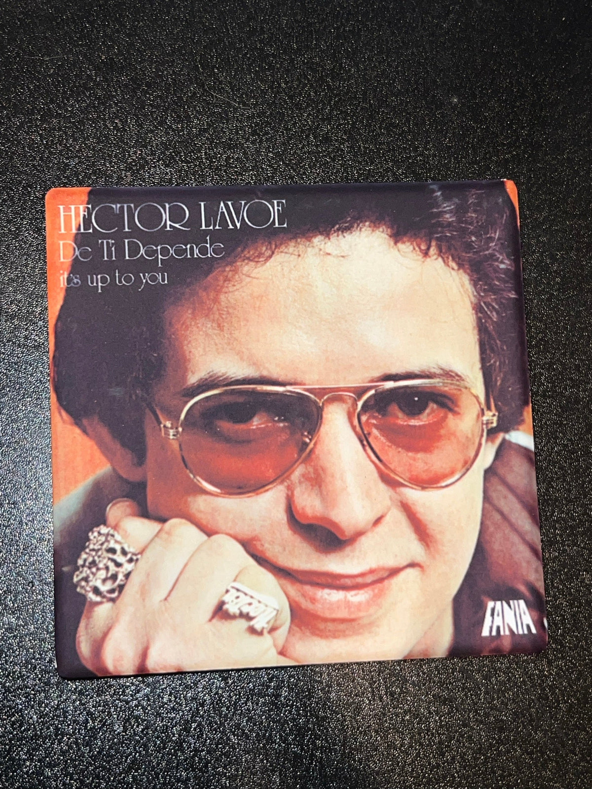 Hector Lavoe De Ti Depende Vinyl Cover Coaster