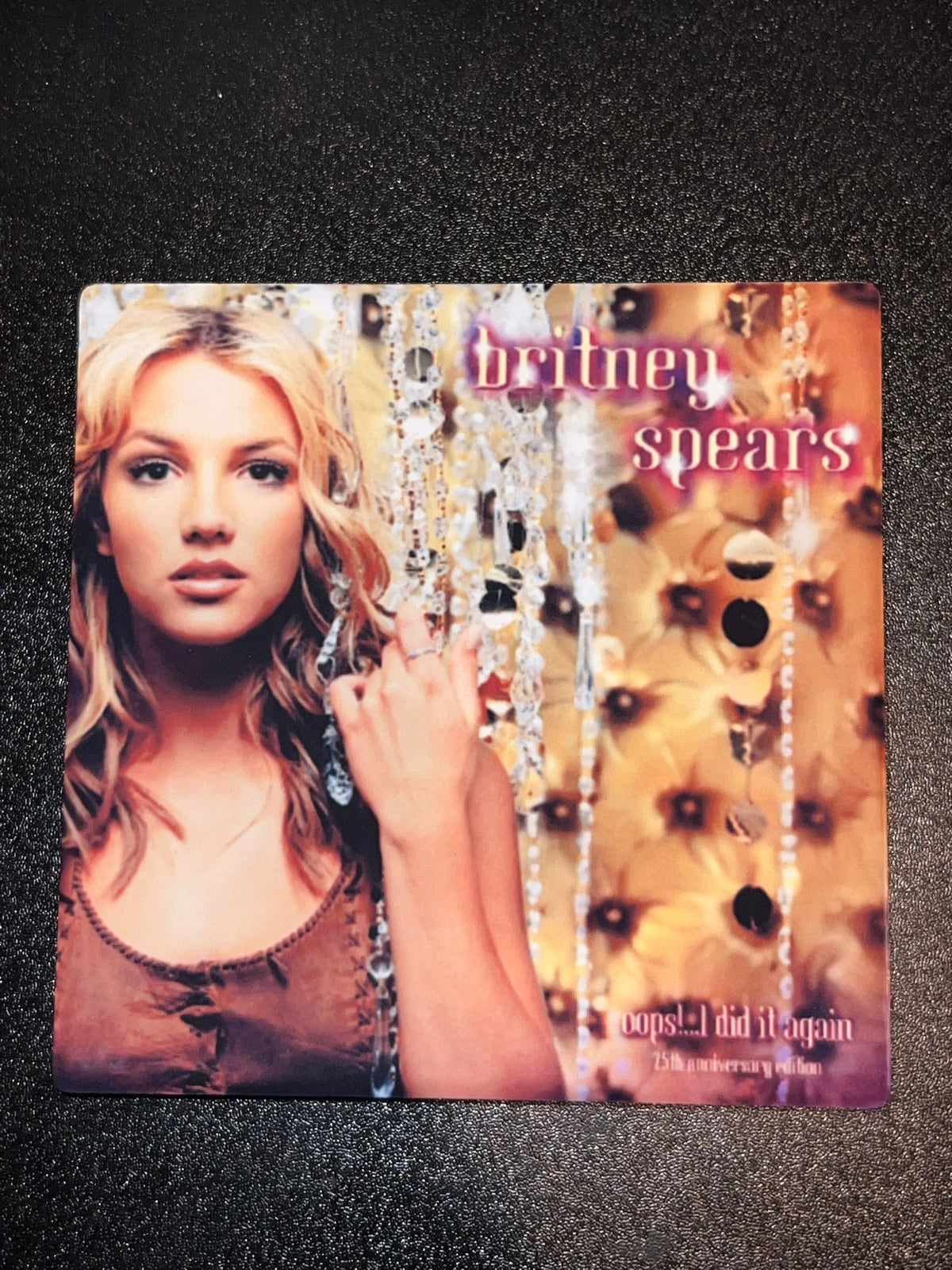 Britney Spears Oops I Did It Again vinyl cover ceramic coaster