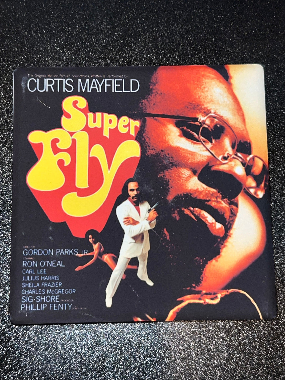 Curtis Mayfield Super Fly Vinyl Cover Coaster