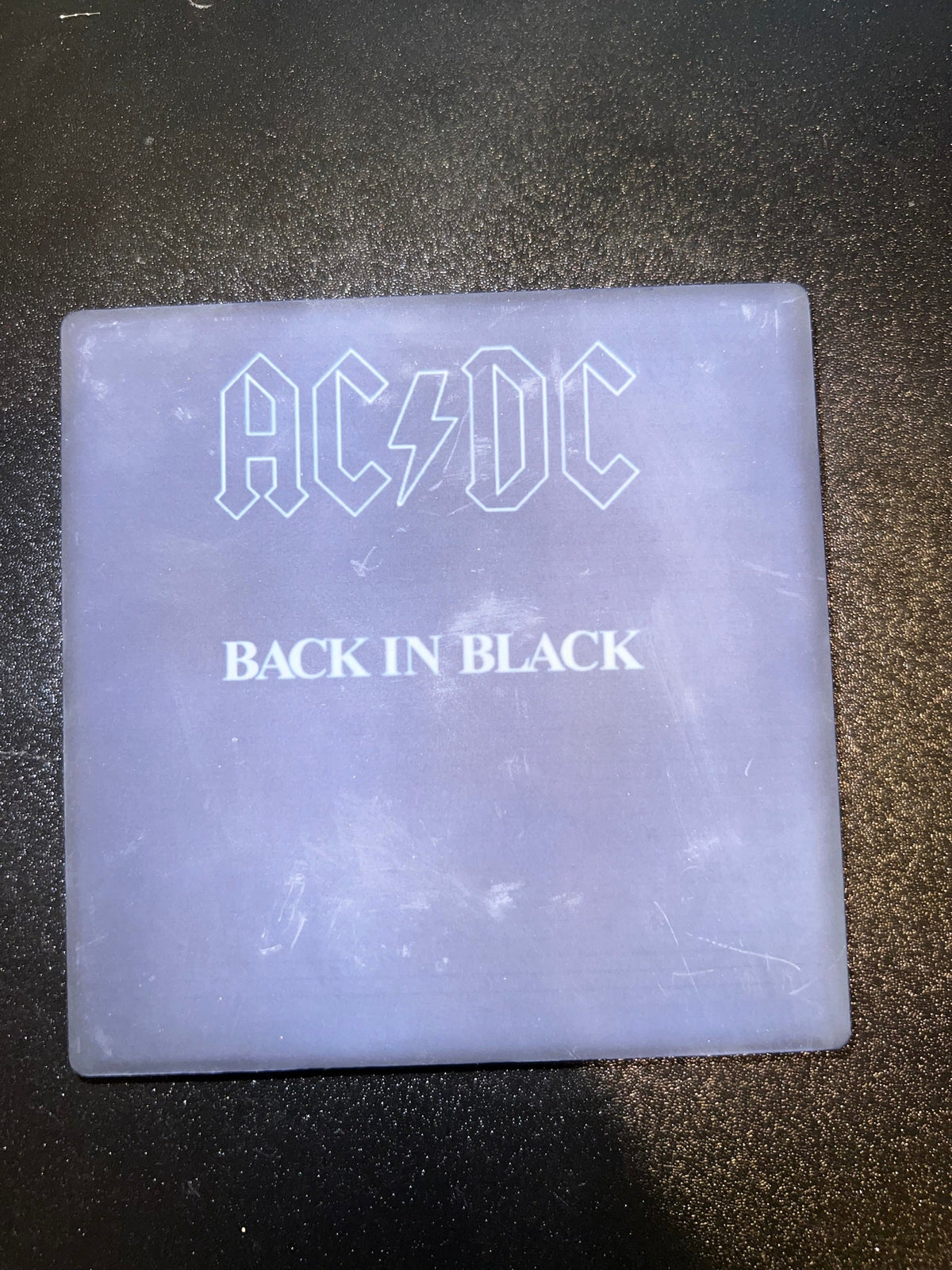 AC/DC Back in Black Vinyl Cover Coaster
