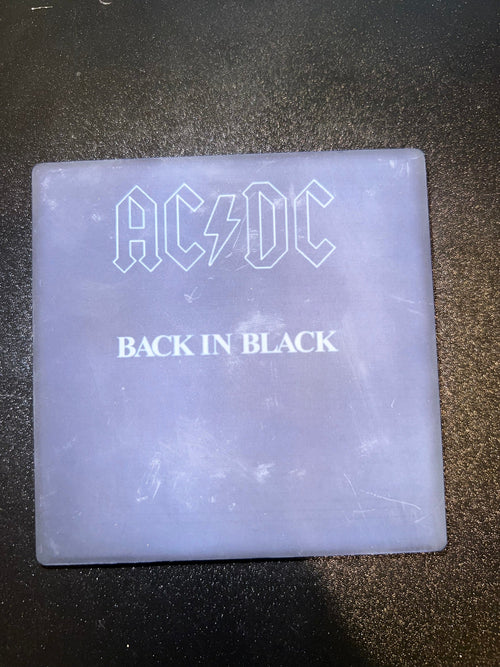 AC/DC Back in Black Vinyl Cover Coaster