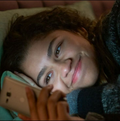 Smiling on the phone magnet