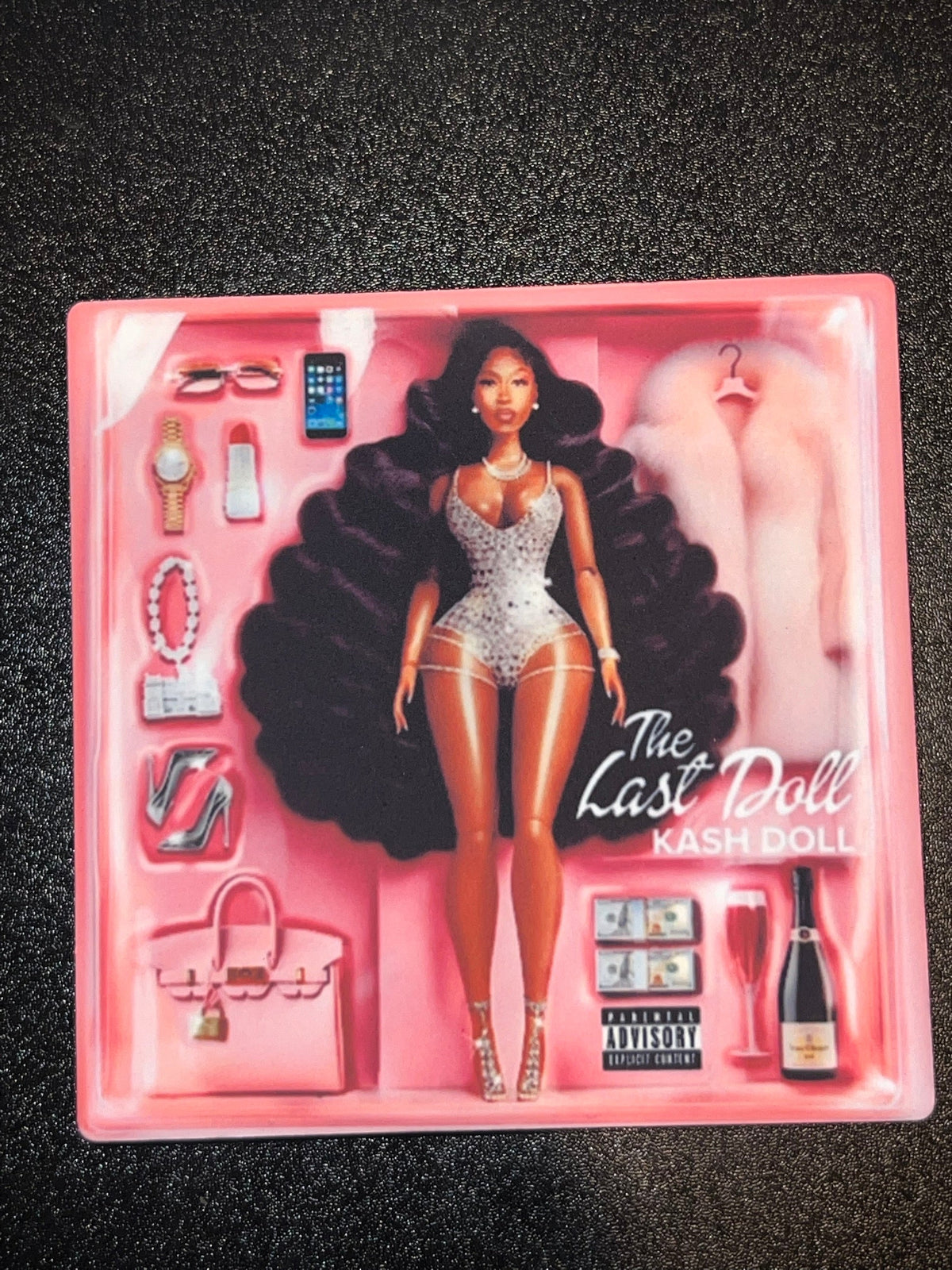 Kash Doll The Last Doll vinyl cover ceramic coaster