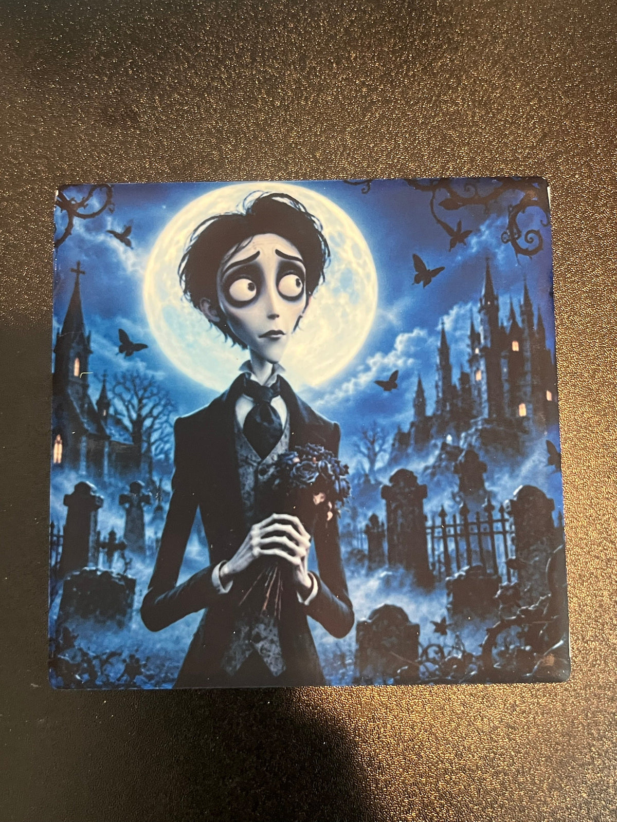 Corpse Bride Victor moonlight coaster