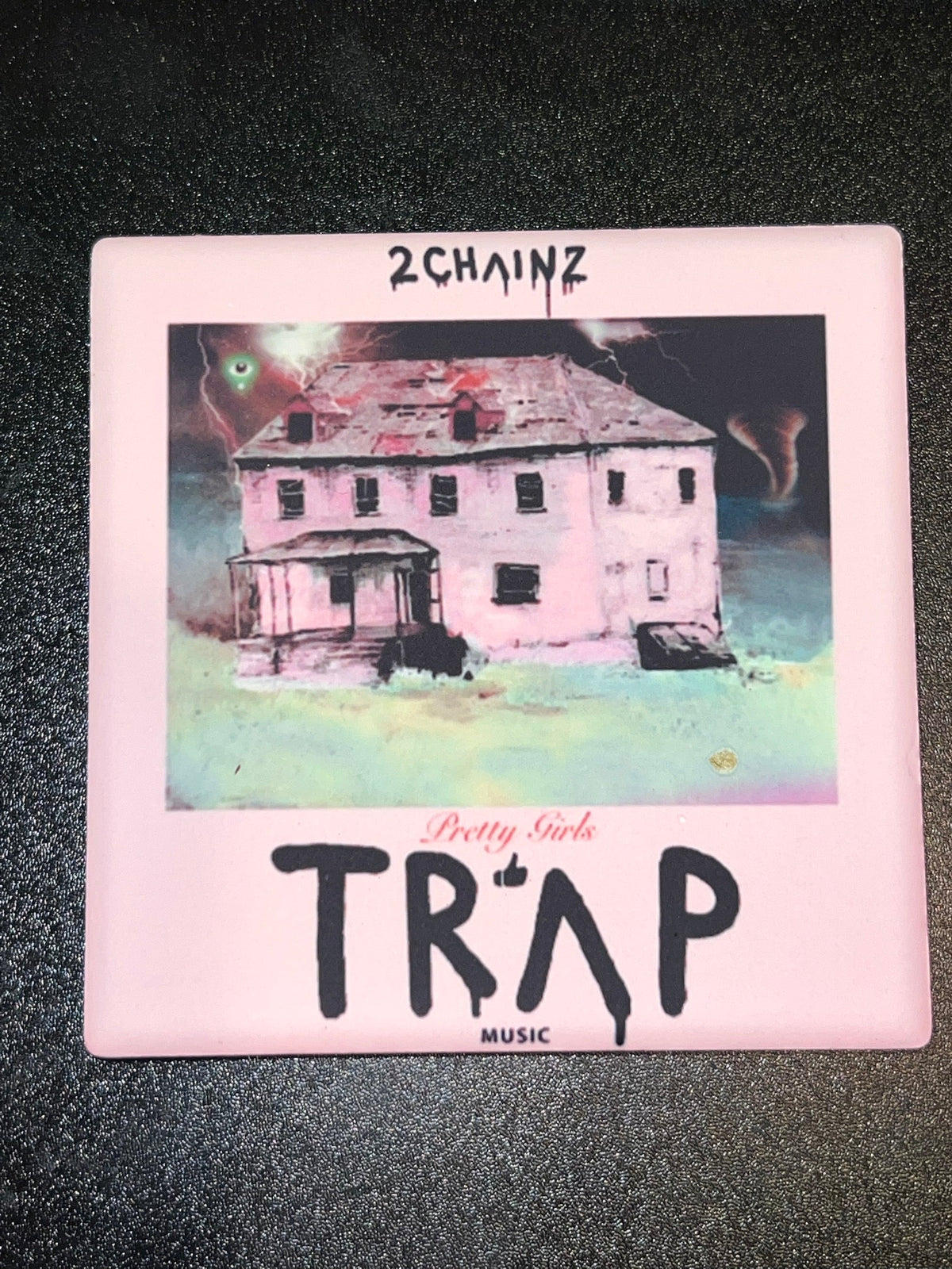 2 Chainz Pretty Girls Like Trap Music album cover ceramic coaster