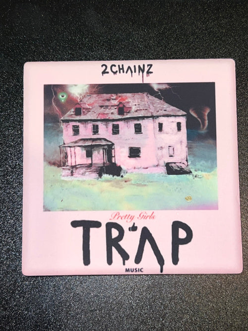 2 Chainz Pretty Girls Like Trap Music album cover ceramic coaster
