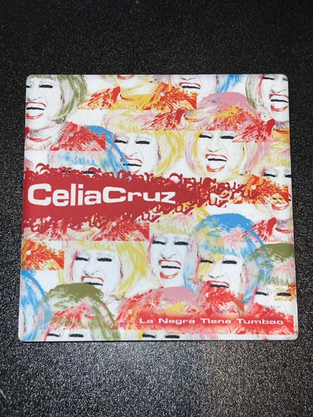 Celia Cruz La Negra Tiene Tumbao Vinyl Cover Coaster