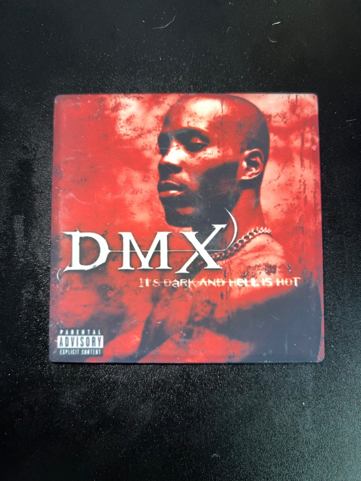 DMX It's Dark and Hell Is Hot album cover ceramic coaster