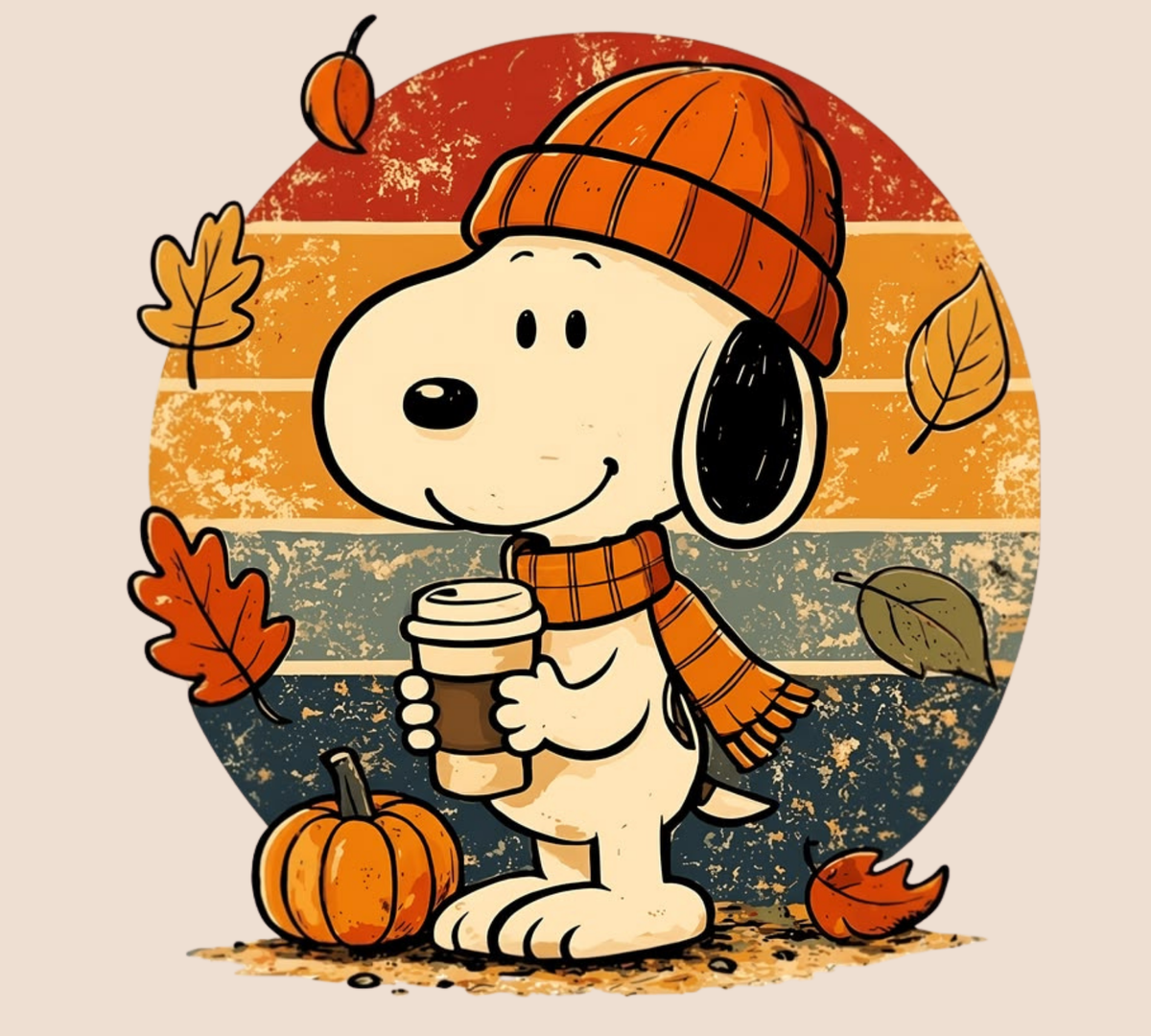 Retro Snoopy Fall design