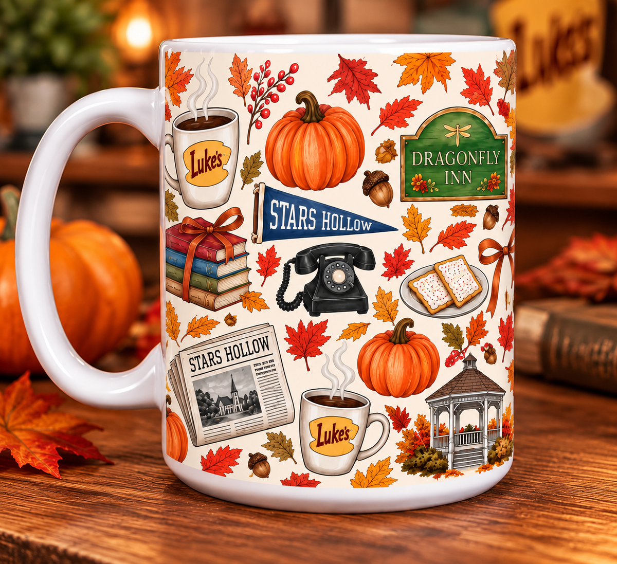 Stars Hollow Fall Icons Mug