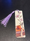 Purple Blooms and Coffee Bookmark
