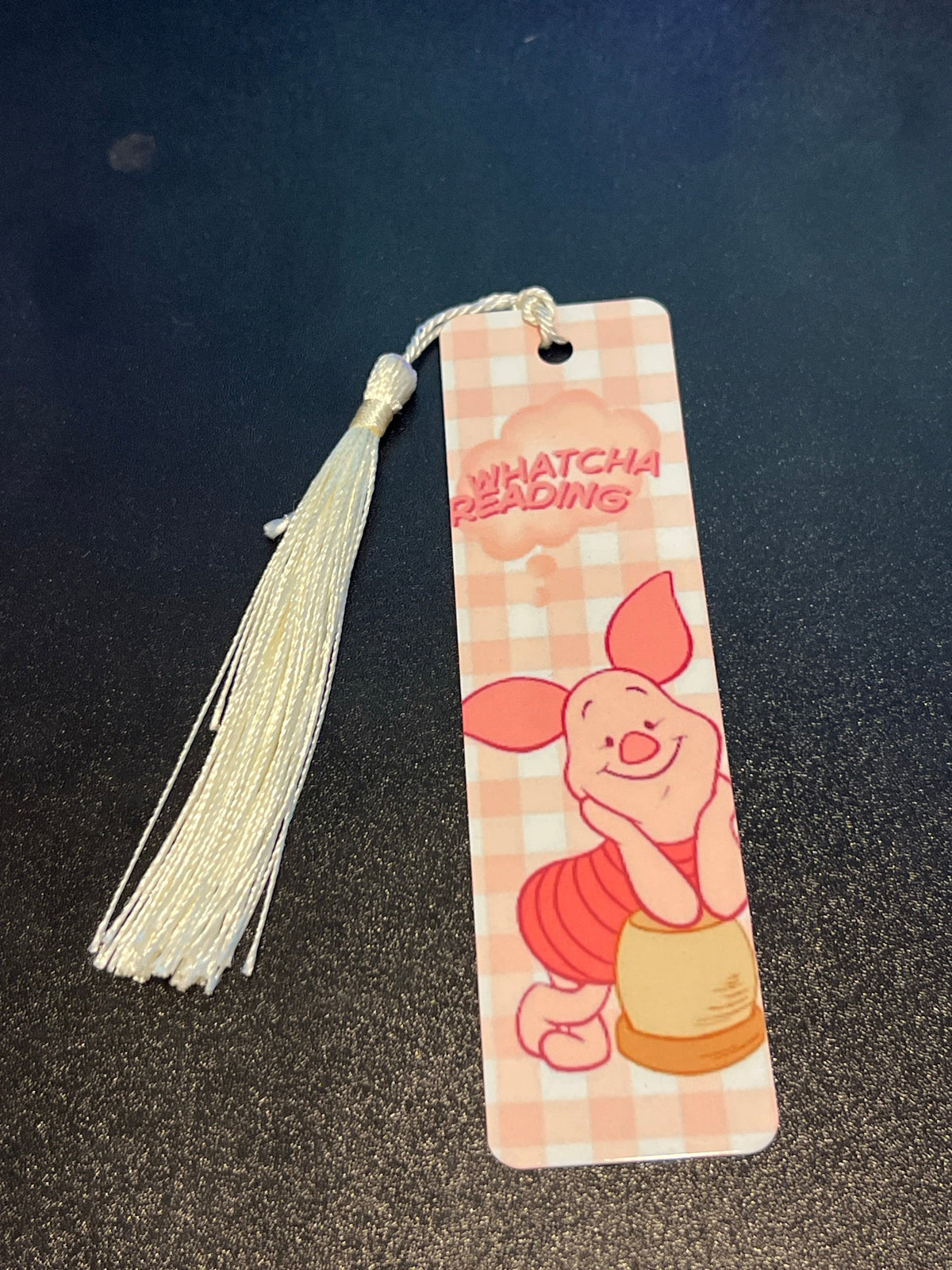 Piglet Whatcha Reading Bookmark