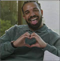 Drake heart hands magnet