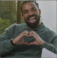 Drake heart hands magnet