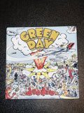 Green Day Dookie vinyl cover ceramic coaster